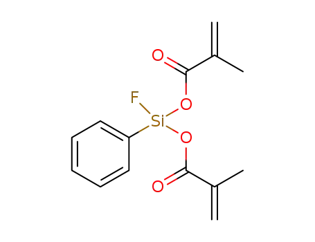 Molecular Structure of 1357518-85-4 (PhSiF[OC(O)CCH<sub>3</sub>=CH<sub>2</sub>]2)