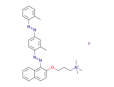 trimethyl-{3-[1-(2-methyl-4-o-tolylazophenylazo)-naphthalen-2-yloxy]-propyl}-ammonium iodide