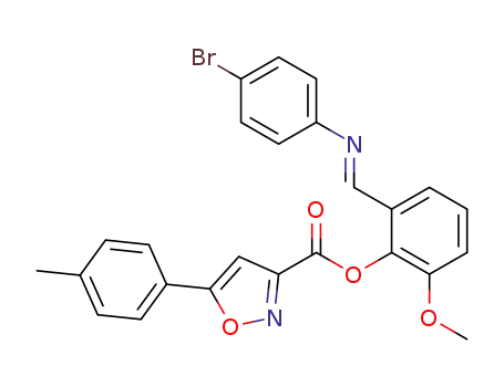 (E)-2-(4-bromophenyliminomethyl)-6-methoxyphenyl 5-(4-methylphenyl)isoxazole-3-carboxylate