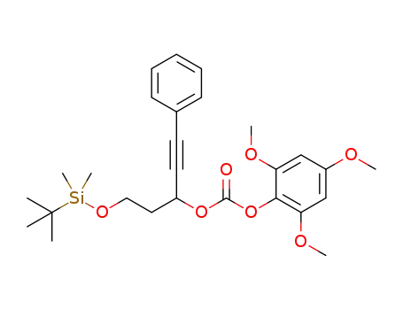 5-((tert-butyldimethylsilyl)oxy)-1-phenylpent-1-yn-3-yl (2,4,6-trimethoxyphenyl)carbonate