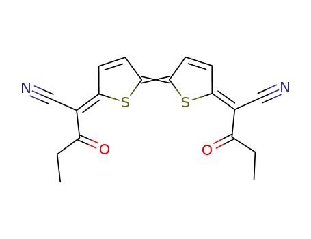 (5Z,5'Z)-5,5'-bis(α-cyano-α-propionylmethylene)-5,5'-dihydro-Δ2,2'-bithiophene