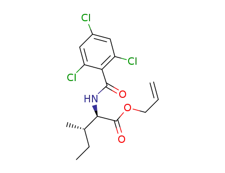 Molecular Structure of 1357176-48-7 (N-(2,4,6-trichlorobenzoyl)-D-allo-isoleucine allyl ester)