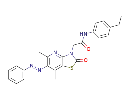 2-(5,7-dimethyl-2-oxo-6-phenylazothiazolo[4,5-b]pyridin-3-yl)-N-(4-ethylphenyl)acetamide