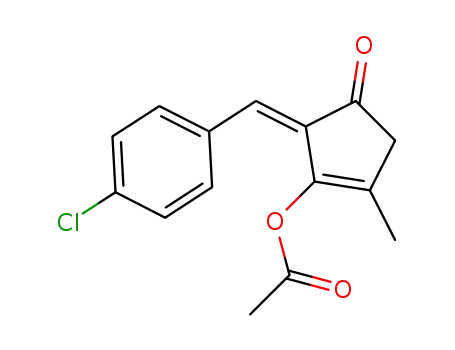 (E)-5-(4-chlorobenzylidene)-2-methyl-4-oxocyclopent-1-en-1-yl acetate