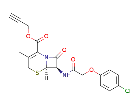 (6R,7R)-prop-2-yn-1-yl 7-(2-(4-chlorophenoxy)acetamido)-3-methyl-8-oxo-5-thia-1-azabicyclo[4.2.0]oct-2-ene-2-carboxylate