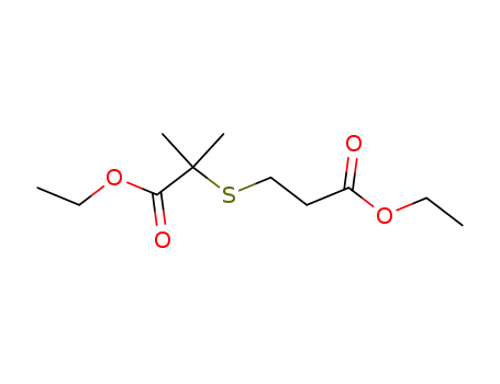 Molecular Structure of 52662-42-7 (ethyl 2-[(3-ethoxy-3-oxopropyl)sulfanyl]-2-methylpropanoate)