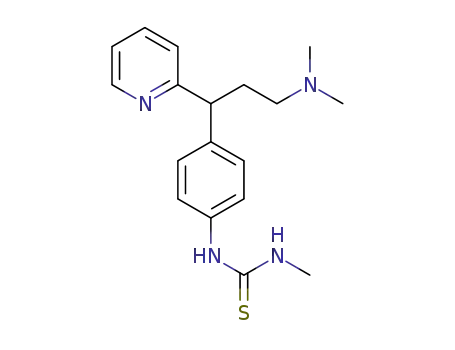 Molecular Structure of 1378243-73-2 (3-(4-methylthiocarbamidophenyl)-N,N-dimethyl-3-pyridin-2-ylpropan-1-amine)