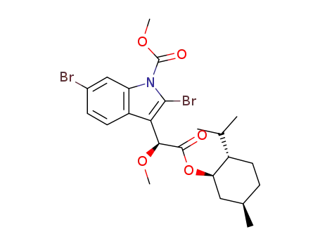 methyl 2,6-dibromo-3-((S)-2-((1R,2S,5R)-2-isopropyl-5-methylcyclohexyloxy)-1-methoxy-2-oxoethyl)-1H-indole-1-carboxylate