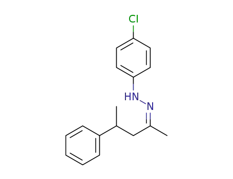 Molecular Structure of 1381772-31-1 ((Z)-1-(4-chlorophenyl)-2-(4-phenylpentan-2-ylidene)hydrazine)