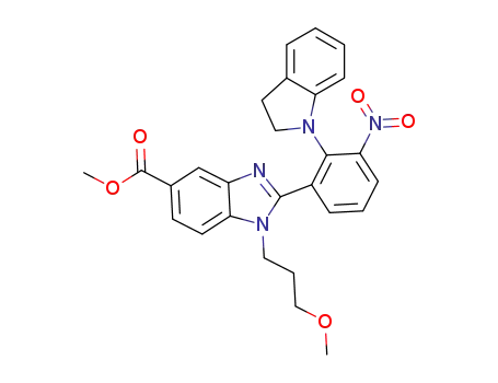 methyl 2-(2-(indolin-1-yl)-3-nitrophenyl)-1-(3-methoxypropyl)-1H-benzo[d]imidazole-5-carboxylate