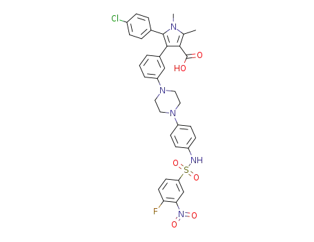 5-(4-chlorophenyl)-4-(3-(4-(4-(4-fluoro-3-nitrophenylsulfonamido)phenyl)piperazin-1-yl)phenyl)-1,2-dimethyl-1H-pyrrole-3-carboxylic acid