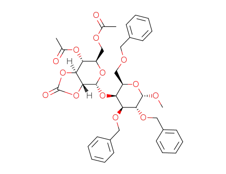 methyl (4,6-Di-O-acetyl-2,3-O-carbonyl-α-D-glucopyranosyl)-(1->4)-2,3,6-tri-O-benzyl-α-D-galactopyranoside