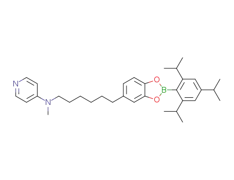 (C<sub>5</sub>H<sub>4</sub>N)N(CH<sub>3</sub>)(CH<sub>2</sub>)6(C<sub>6</sub>H<sub>3</sub>O<sub>2</sub>B)(2,4,6-C<sub>6</sub>H<sub>2</sub>iPr<sub>3</sub>)