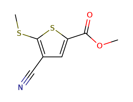 2-Thiophenecarboxylicacid, 4-cyano-5-(methylthio)-, methyl ester