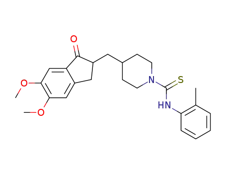 5,6-dimethoxy-2-[1-(thioxo(2-toluidino)methyl)-4-piperidylmethyl]-1-indanone