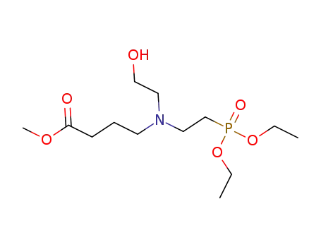 Molecular Structure of 1383381-59-6 (methyl 3-((2-(diethoxyphosphoryl)ethyl)(2-hydroxyethyl)amino)butanoate)
