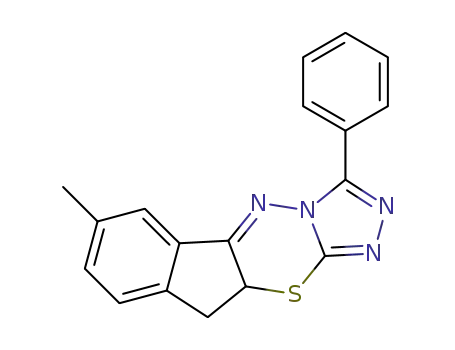 Molecular Structure of 1391033-80-9 (3-phenyl-7-methyl-10,10a-dihydroindeno[1,2-e][1,2,4]triazolo[3,4-b][1,3,4]thiadiazine)