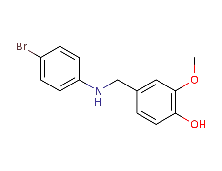 Molecular Structure of 58285-82-8 (4-{[(4-bromophenyl)amino]methyl}-2-methoxyphenol)