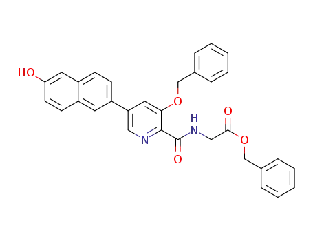 benzyl 2-(3-(benzyloxy)-5-(6-hydroxynaphthalen-2-yl)picolinamido)acetate