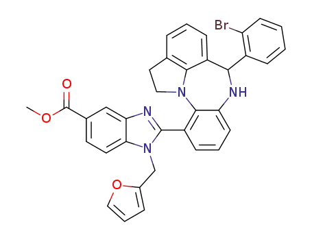 methyl 2-[6-(2-bromophenyl)-1,2,6,7-tetrahydroindolo[1,7-ab][1,5]benzodiazepin-11-yl]-1-(furan-2-ylmethyl)-1H-benzimidazole-5-carboxylate