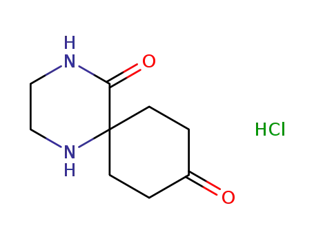 Molecular Structure of 1263475-13-3 (1,4-Diazaspiro[5.5]undecane-5,9-dione HCl)