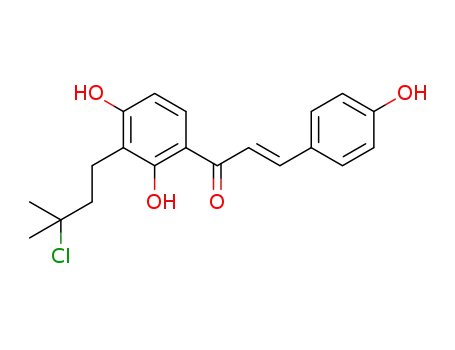(E)-3'-(3-chloro-3-methylbutyl)-2',4,4'-trihydroxychalcone