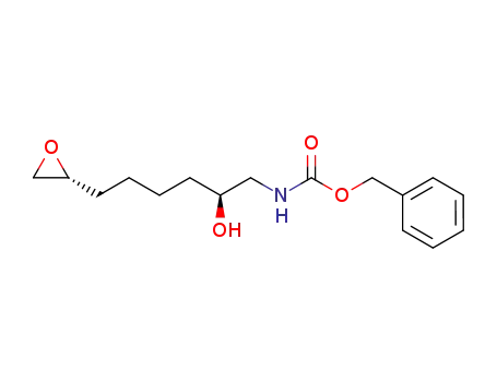 Molecular Structure of 1422211-00-4 (benzyl ((S)-2-hydroxy-6-((R)-oxiran-2-yl)hexyl)carbamate)