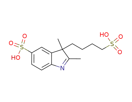 Molecular Structure of 688339-34-6 (2,3-dimethyl-3-(4-sulphobutyl)-3H-indole-5-sulphonicacid)