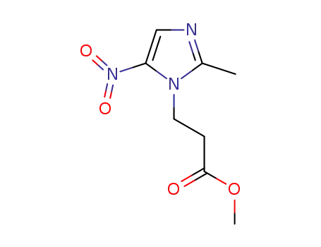 Molecular Structure of 1273542-72-5 (methyl 3-(2-methyl-5-nitro-1H-imidazol-1-yl)propanoate)