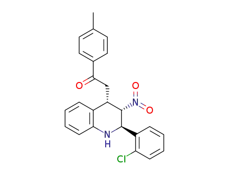2-((2R,3S,4S)-2-(2-chlorophenyl)-3-nitro-1,2,3,4-tetrahydroquinolin-4-yl)-1-(p-tolyl)ethanone