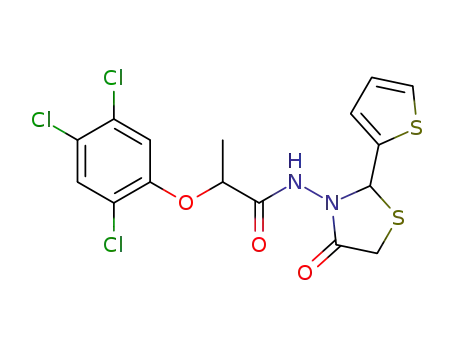 2-(2,4,5-trichlorophenoxy)-N-(4-oxo-2-(thiophen-2-yl)thiazolidin-3-yl)propanamide
