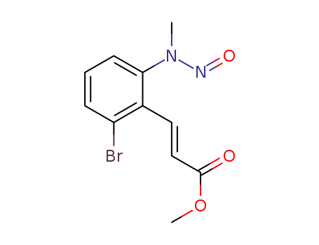 Molecular Structure of 1416897-61-4 ((E)-methyl 3-(2-bromo-6-(methyl(nitroso)amino)phenyl)acrylate)