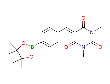 Molecular Structure of 1218790-48-7 (4-(1,3-Dimethyl-2,4,6-trioxohexahydropyrimidin-5-ylidenemethyl)benzeneboronic acid pinacol ester)