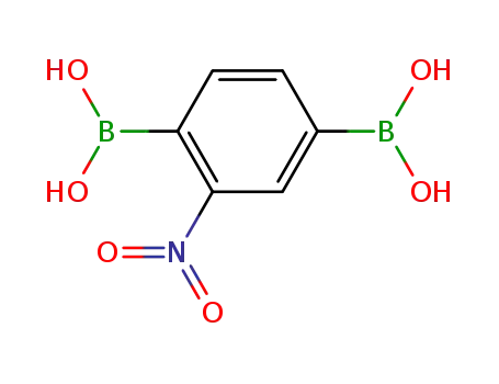 Molecular Structure of 28362-31-4 (1,4-Bis(dihydroxyboryl)-2-nitrobenzene)