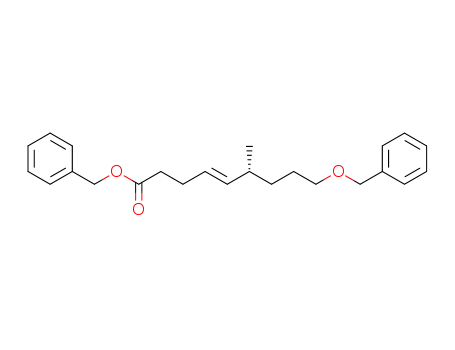 Molecular Structure of 1427219-16-6 ((6R)-9-benzyloxy-6-methylnon-4-enoic acid benzyl ester)
