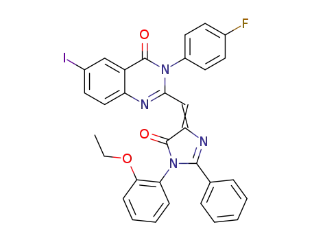 3-(4-fluorophenyl)-2-((1-(2-ethoxyphenyl)-5-oxo-2-phenyl-1H-imidazol-4(5H)-ylidene)methyl)-6-iodoquinazolin-4(3H)-one