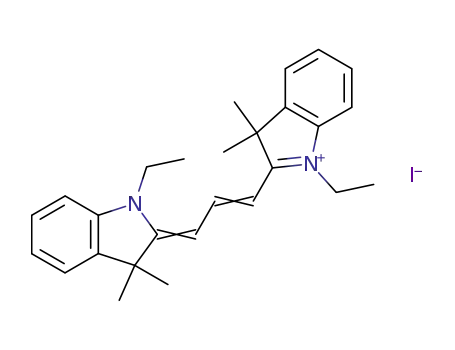 Molecular Structure of 14696-39-0 (1,1'-DIETHYL-3,3,3',3'-TETRAMETHYLINDOCARBOCYANINE IODIDE)