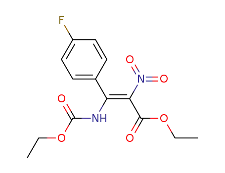 ethyl (2E)-3-[(ethoxycarbonyl)amino]-2-nitro-3-(4-fluorophenyl)prop-2-enoate