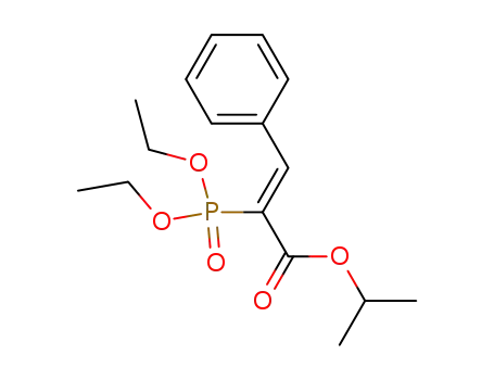 Molecular Structure of 104779-88-6 (2-Propenoic acid, 2-(diethoxyphosphinyl)-3-phenyl-, 1-methylethyl ester,
(Z)-)