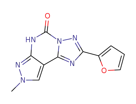 2-(furan-2-yl)-8-methyl-6-hydro-pyrazolo-[4,3-e][1,2,4]triazolo[1,5-c]pyrimidin-5-one