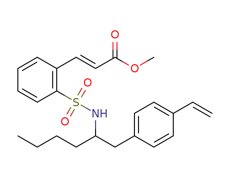 methyl (E)-3-(2-(N-(1-(4-vinylphenyl)hexan-2-yl)sulfamoyl)phenyl)acrylate
