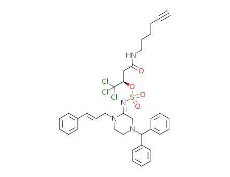 Molecular Structure of 1439890-20-6 (C<sub>36</sub>H<sub>39</sub>Cl<sub>3</sub>N<sub>4</sub>O<sub>4</sub>S)