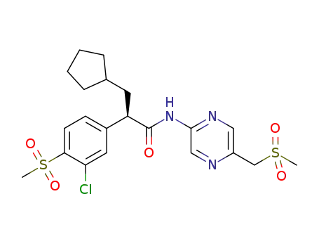 2(R)-(3-chloro-4-methanesulfonyl-phenyl)-3-cyclopentyl-N-(5-methanesulfonylmethyl-pyrazin-2-yl)-propionamide