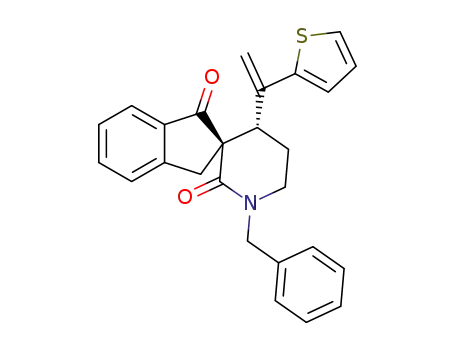 (2R,4'R)-1'-benzyl-4'-[1-(2-thienyl)vinyl]-2'H-spiro[indene-2,3'-piperidine]-1,2'(3H)-dione