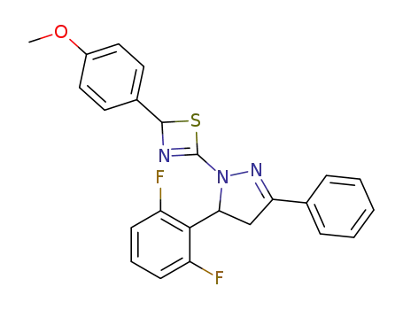 5-(2,6-difluorophenyl)-1-(4-(4-methoxyphenyl)-4H-1,3-thiazet-2-yl)-3-phenyl-4,5-dihydro-1H-pyrazole
