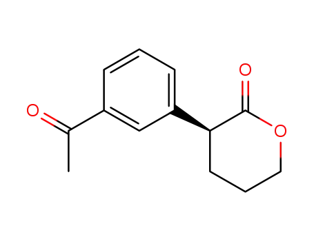 Molecular Structure of 1443013-64-6 ((S)-α-(3-acetylphenyl)-δ-valerolactone)