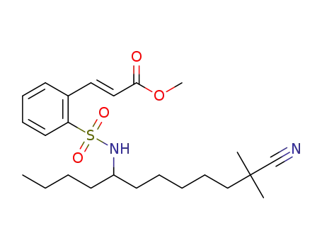 methyl (E)-3-(2-(N-(11-cyano-11-methyldodecan-5-yl)sulfamoyl)phenyl)acrylate