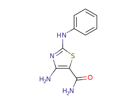 Molecular Structure of 13807-15-3 (4-amino-2-anilino-thiazole-5-carboxamide)