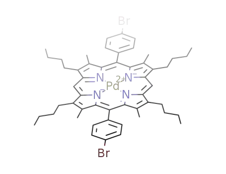 palladium(II) 3,7,13,17-tetramethyl-2,8,12,18-tetrabutyl-5,15-di(4-bromophenyl)porphyrinate