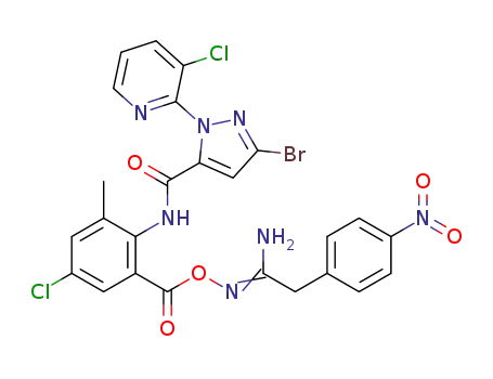 3-bromo-N-(2-((((1-amino-2-(4-nitrophenyl)ethylidene)amino)-oxy)carbonyl)-4-chloro-6-methylphenyl)-1-(3-chloropyridin-2-yl)-1H-pyrazole-5-carboxamide
